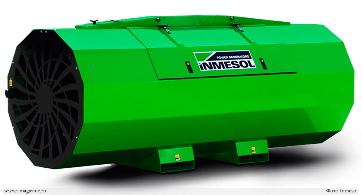 Картинка генераторной установки Inmesol в новом дизайне цилиндрической формы