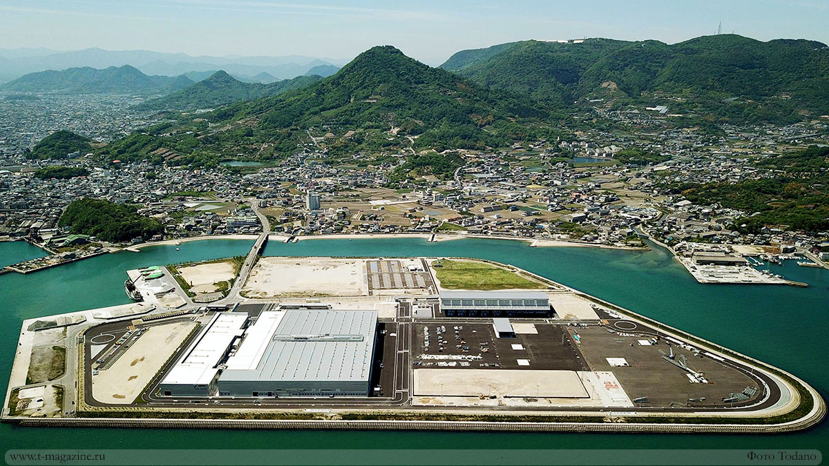 Панорама завода Tadano в Такамацу