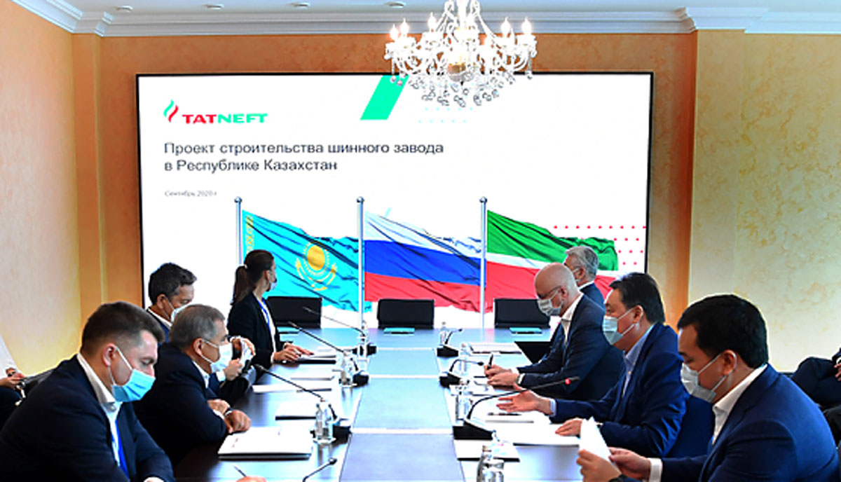 Фото с заседания Татнефти и казахской делегации о строительстве завода по производству шин