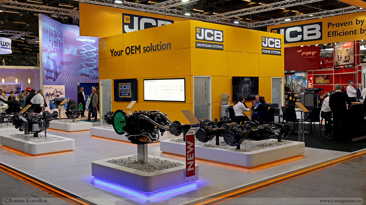 Стенд компании JCB Power System на выставке Intermat 2018 в Париже