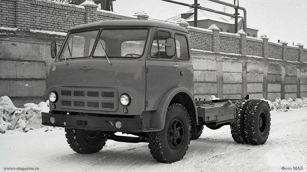 Шасси грузового автомобиля МАЗ 500, архивное фото